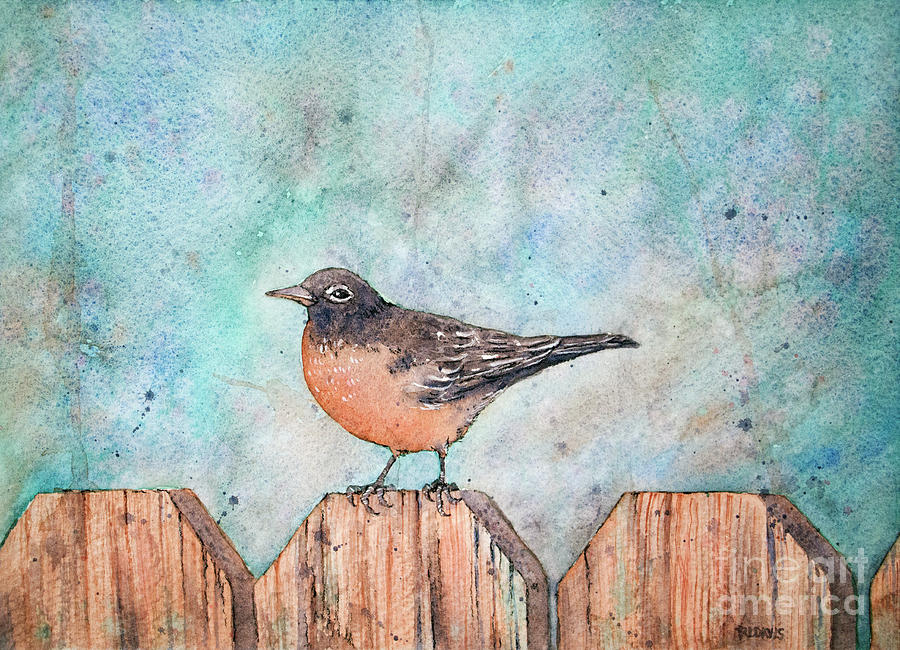 Spring Robin Painting by Rebecca Davis