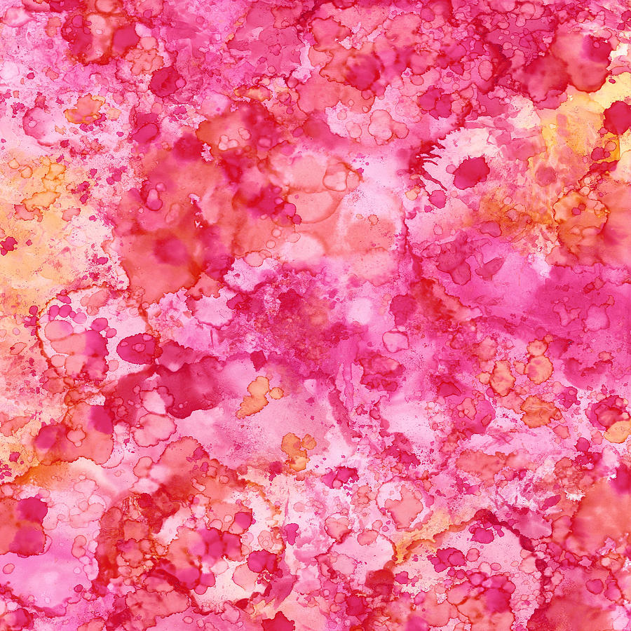 Spring Rose Abstract Painting by Patricia Lintner