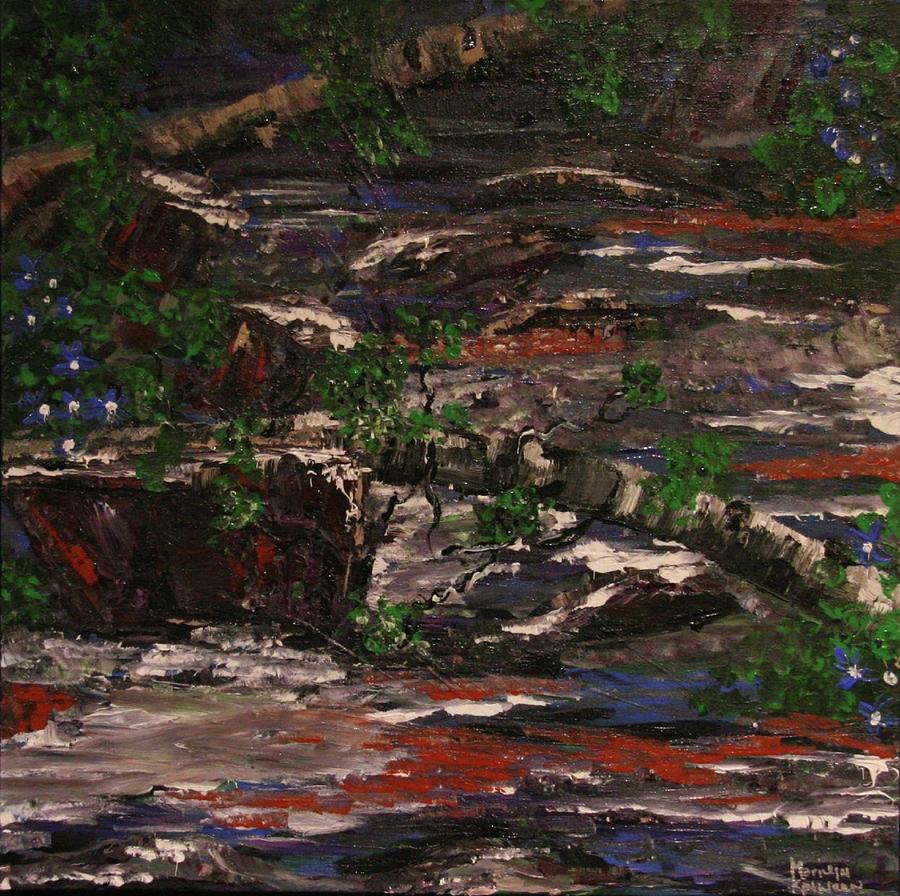 Spring run off Clear Creek Painting by Marilyn Quigley