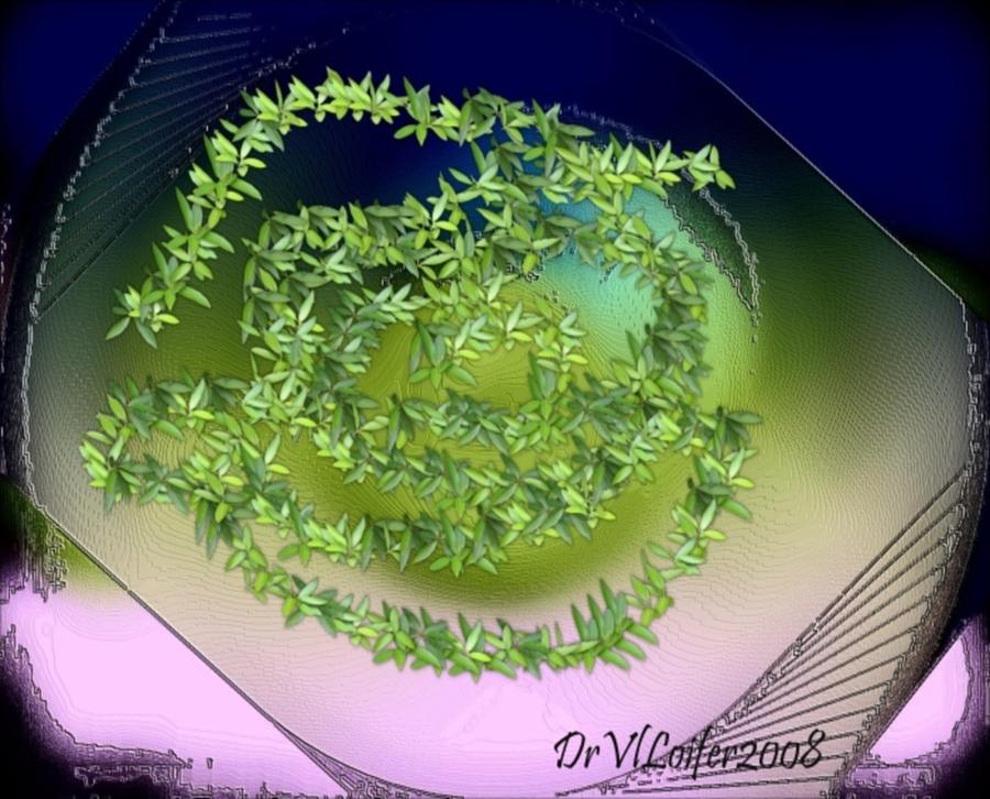 Spring salad on glass plate Digital Art by Dr Loifer Vladimir