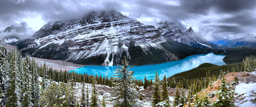 Spring Snowstorm Clouds At Peyto Photograph by Adam Jewell