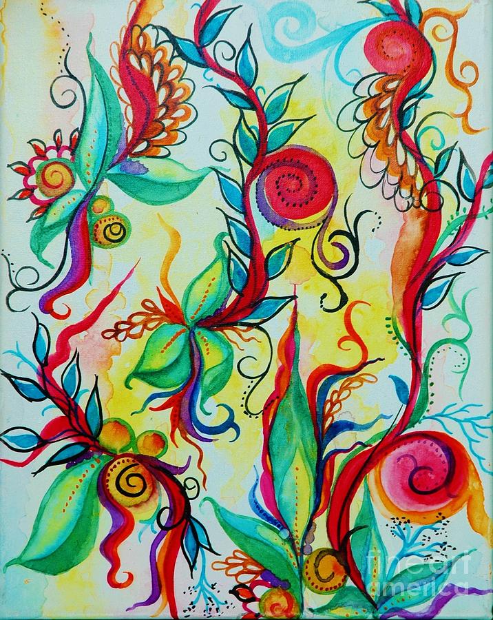 Spring Sprouts Painting by Christiane Hellner-OBrien