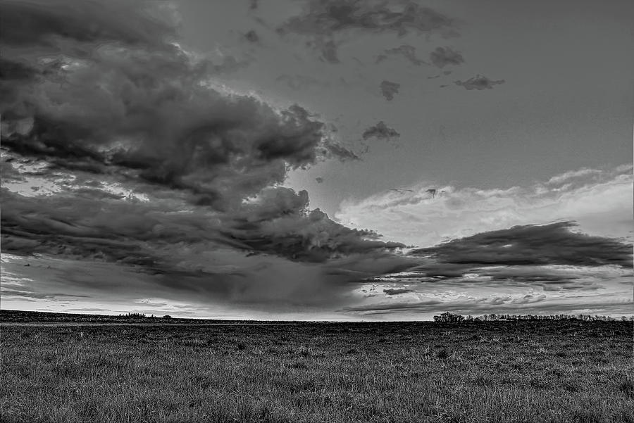 Spring Storm Front In Black and White Photograph by Dale Kauzlaric