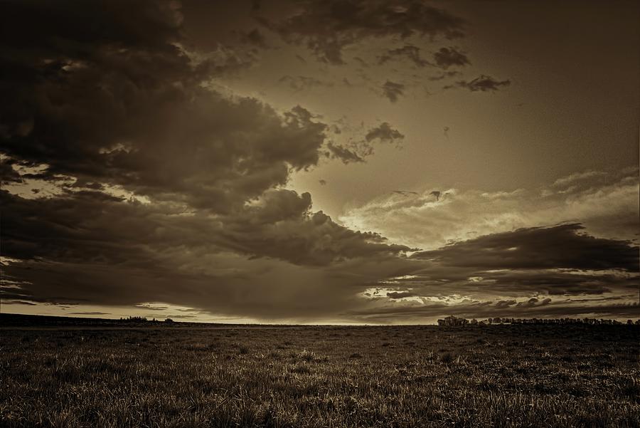 Spring Storm Front In Sepia Photograph by Dale Kauzlaric