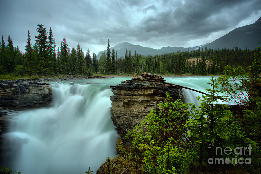 Spring Storms Over Athabasca Falls Photograph by Adam Jewell