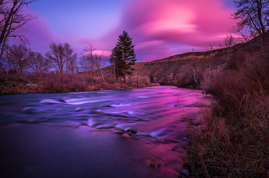 Spring Sunset along the Truckee River Reno Nevada Photograph by Scott McGuire