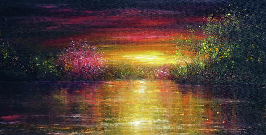 Spring Sunset Painting by Ann Marie Bone - Fine Art America