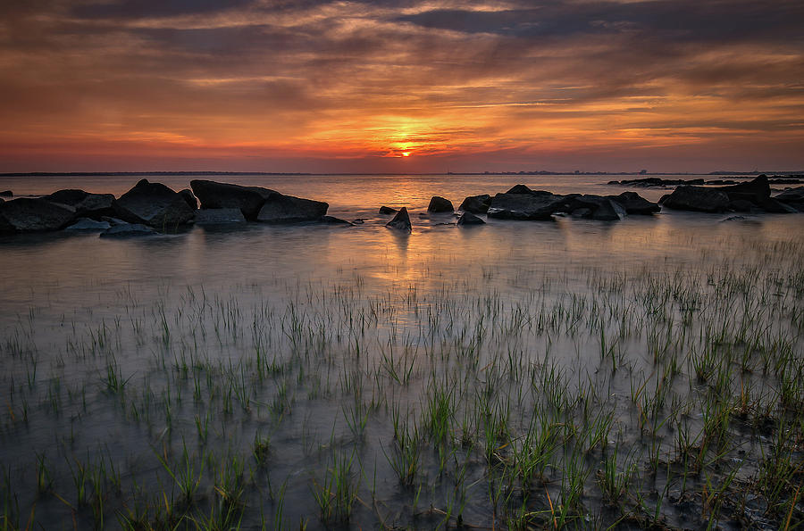 Spring Sunset Sullivans Island, SC Photograph by Donnie Whitaker