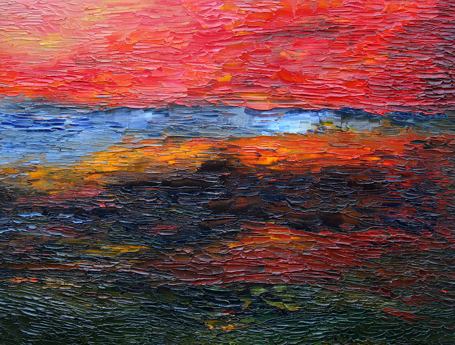 Spring Sunset Painting by Vadim Levin