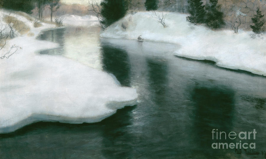 Spring thaw Pastel by Frits Thaulow