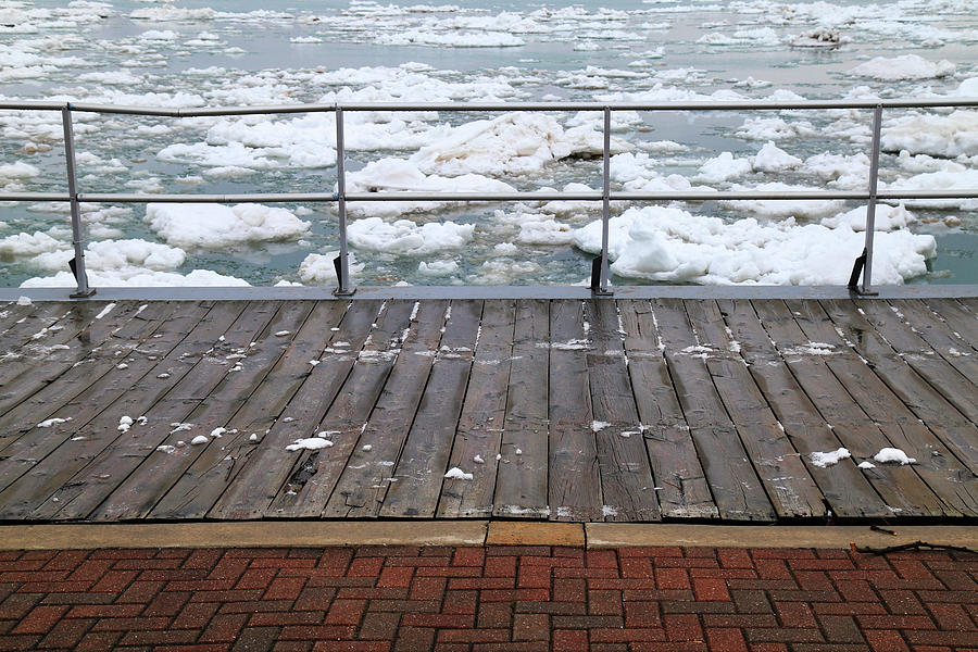 Spring Thaw on the Boardwalk Photograph by Mary Bedy