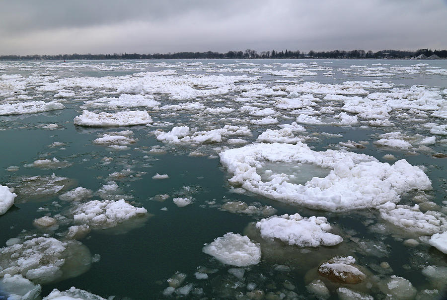 Spring Thaw on the Saint Clair River 2 Photograph by Mary Bedy