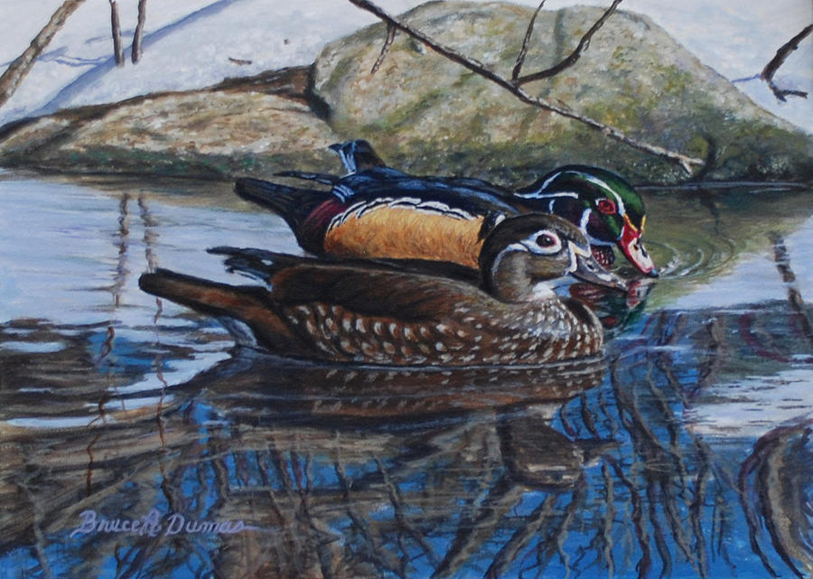 Spring Thaw Woodies Painting by Bruce Dumas