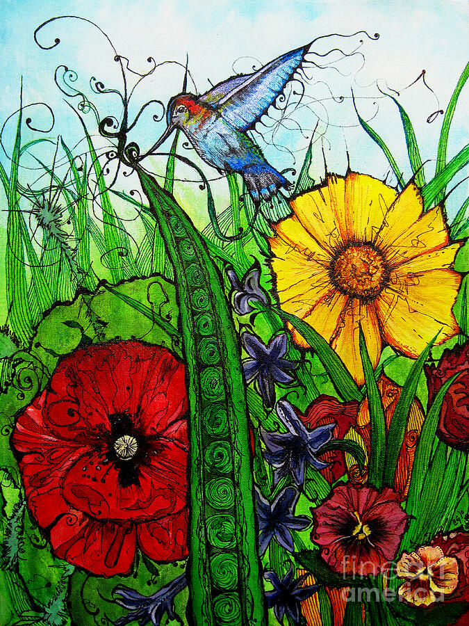 Spring Painting - Spring Things by Carrie Ann Jackson