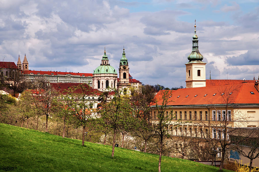 Spring Time In Prague. View from Seminary Gardens Photograph by Jenny Rainbow