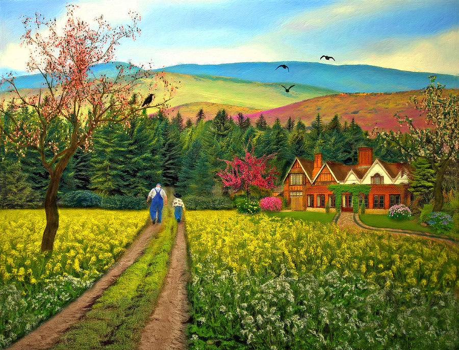 Spring Time in the Mountains Digital Art by Nina Bradica
