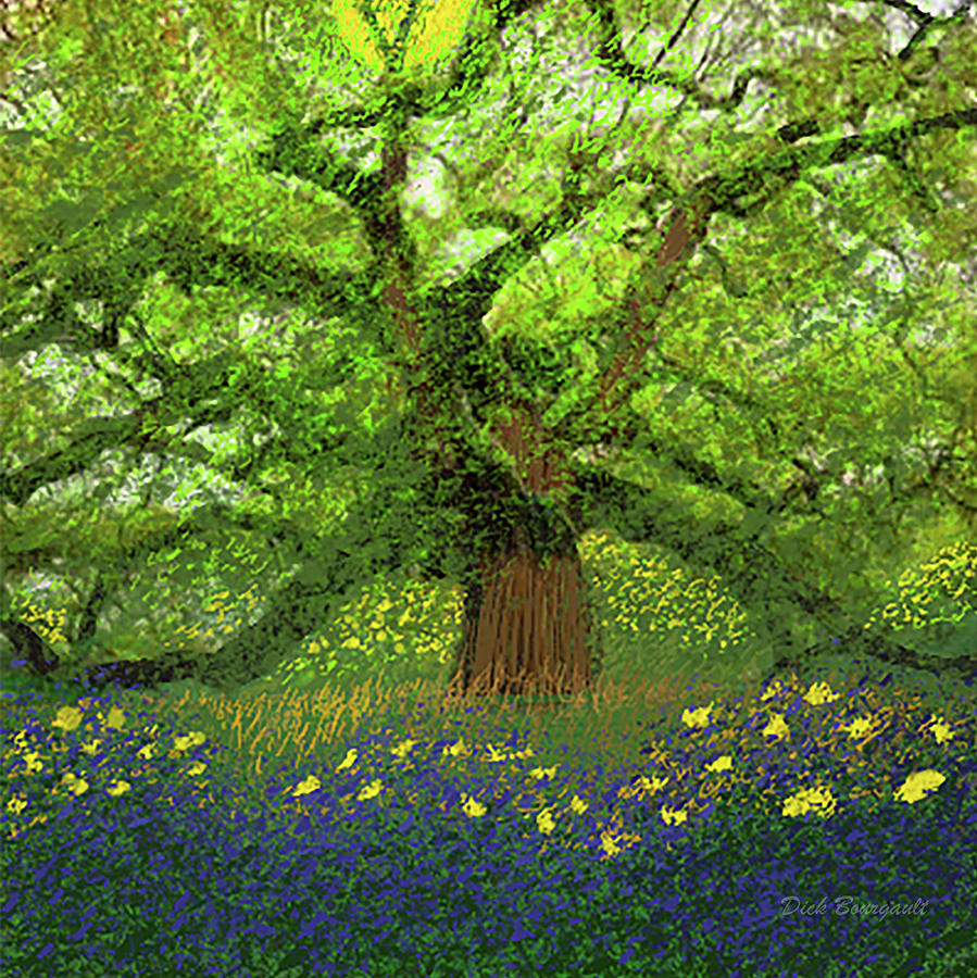 Spring Tree Digital Art by Dick Bourgault
