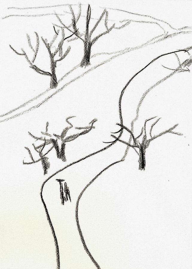 Tree Drawing - Spring trip  by Hae Kim