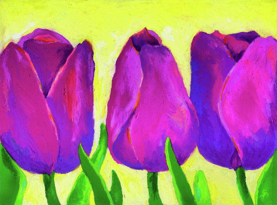 Spring Tulips Painting by Stephen Anderson