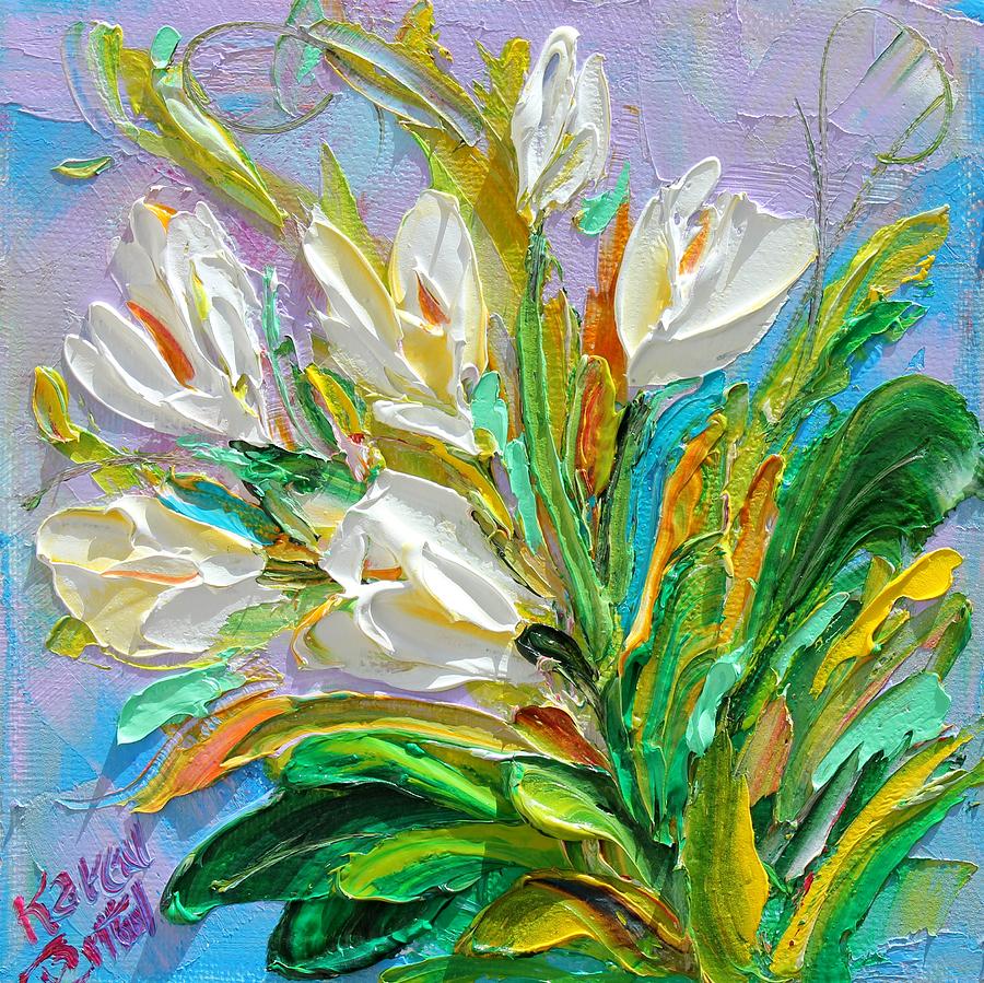 Flower Painting - Spring Tulips by Karen Tarlton