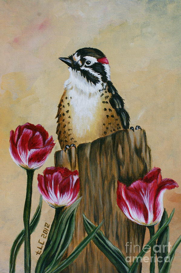 Spring Tuplips Painting by Theresa Cangelosi