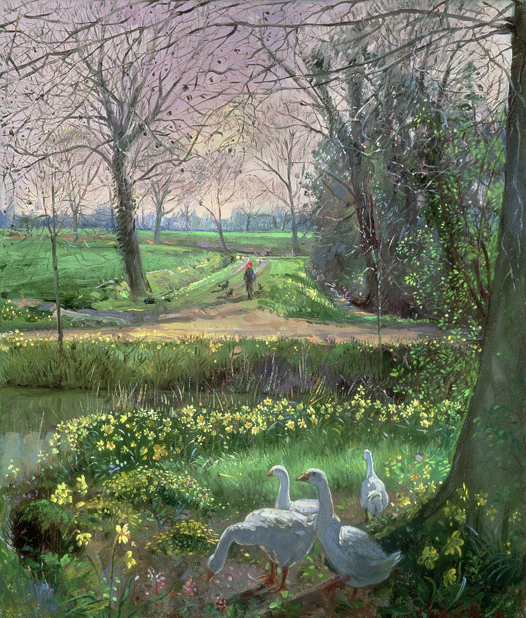Spring Painting - Spring Walk by Timothy Easton