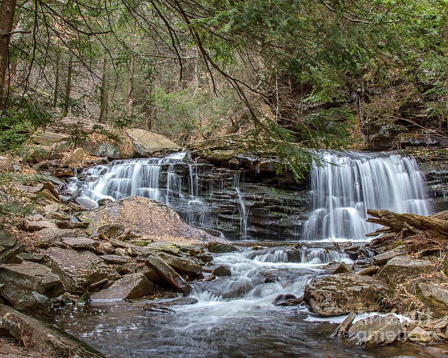 Cayuga Waterfalls Photograph by Rod Best - Pixels