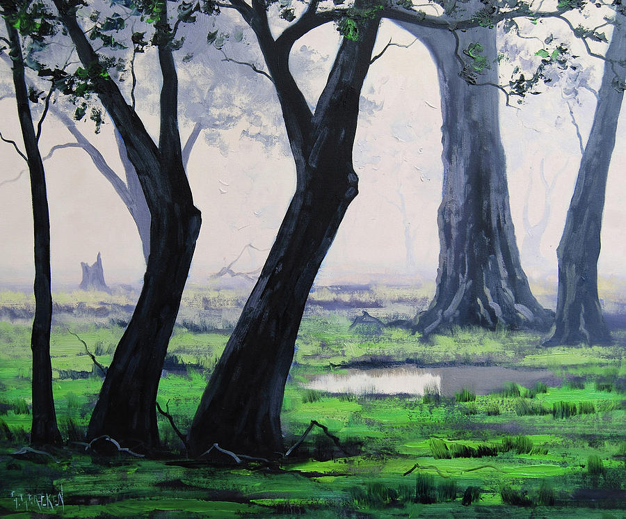 Tree Painting - Spring Woodland by Graham Gercken