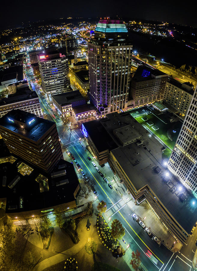 Springfield at Night Photograph by Bert Perry - Fine Art America