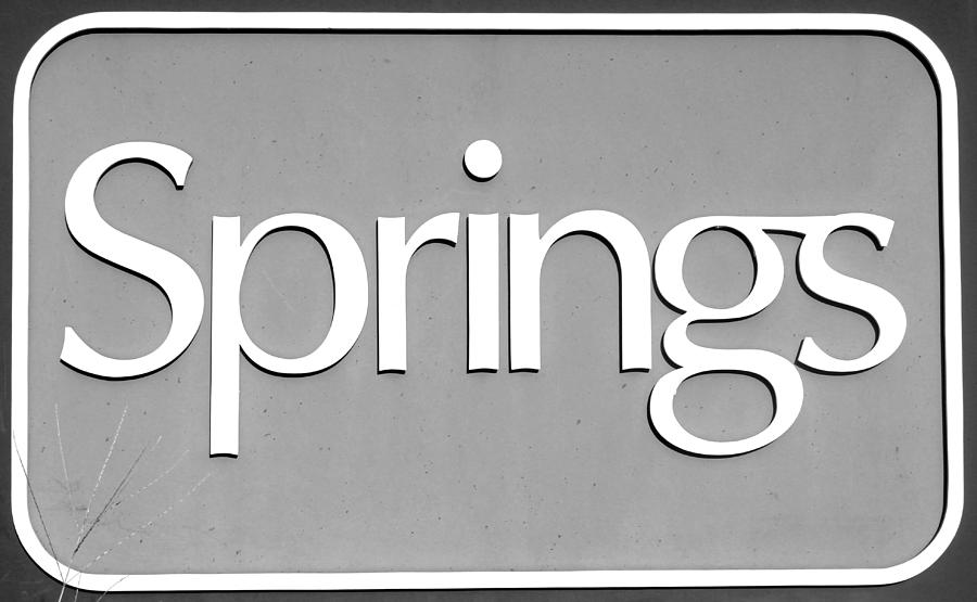 Springs BW Photograph by Joseph C Hinson