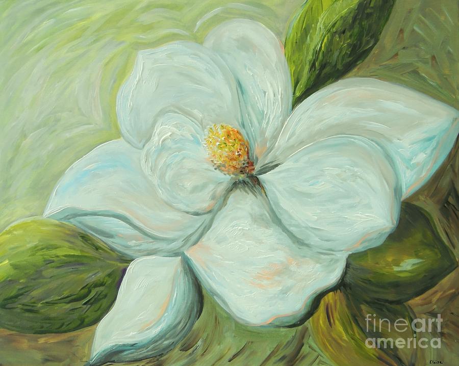 Springs First Magnolia Blossom 1 Painting by Eloise Schneider Mote