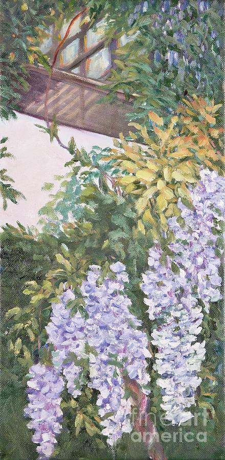 Springtime and Wisteria Painting by Audrey McLeod