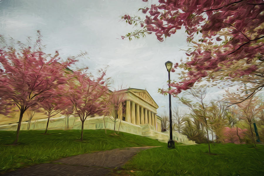 Springtime at the Buffalo History Museum - Artistic Photograph by Chris Bordeleau