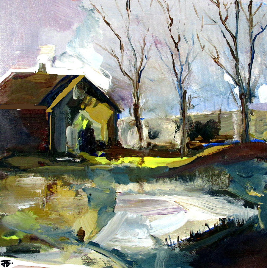 Springtime Barn Painting by John Gholson