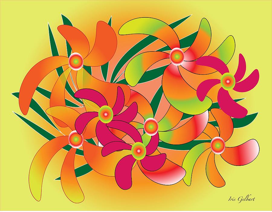 Springtime Bouquet Digital Art by Iris Gelbart