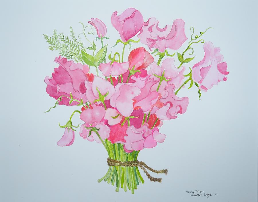 Springtime Bouquet Painting by Mary Ellen Mueller Legault