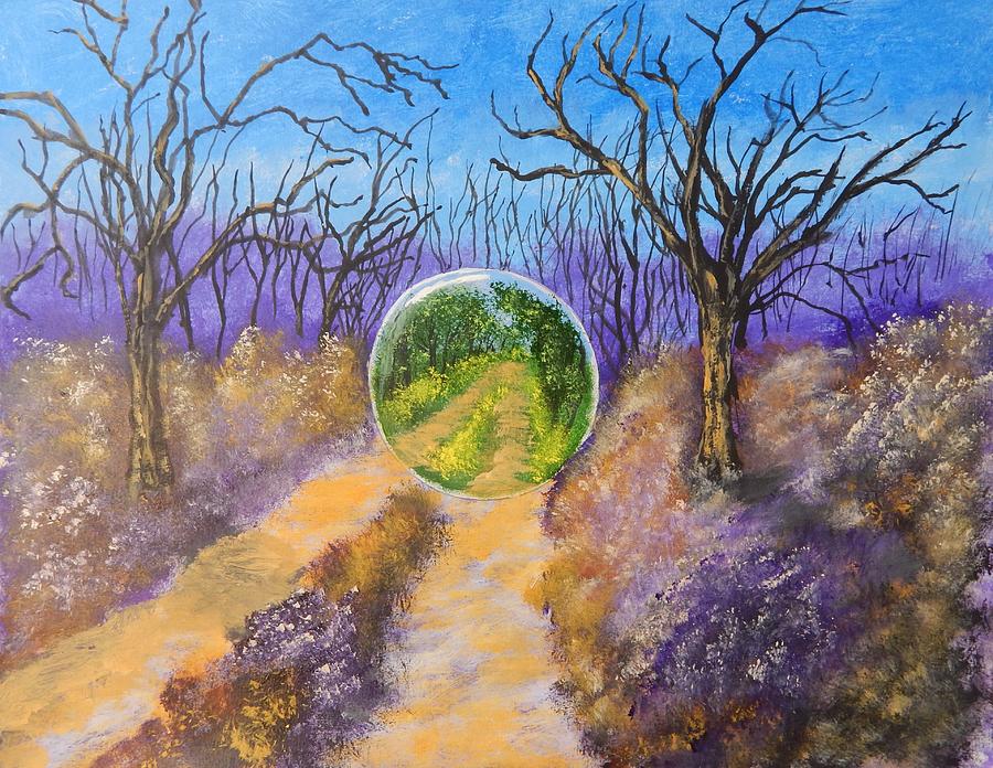 Springtime Bubble Painting by Robert Clark