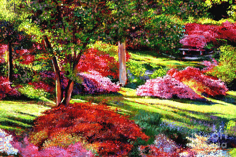 Springtime for Azaleas Painting by David Lloyd Glover