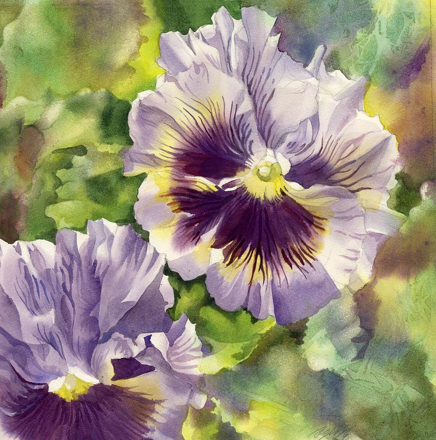 Springtime For Pansies Painting by Alfred Ng