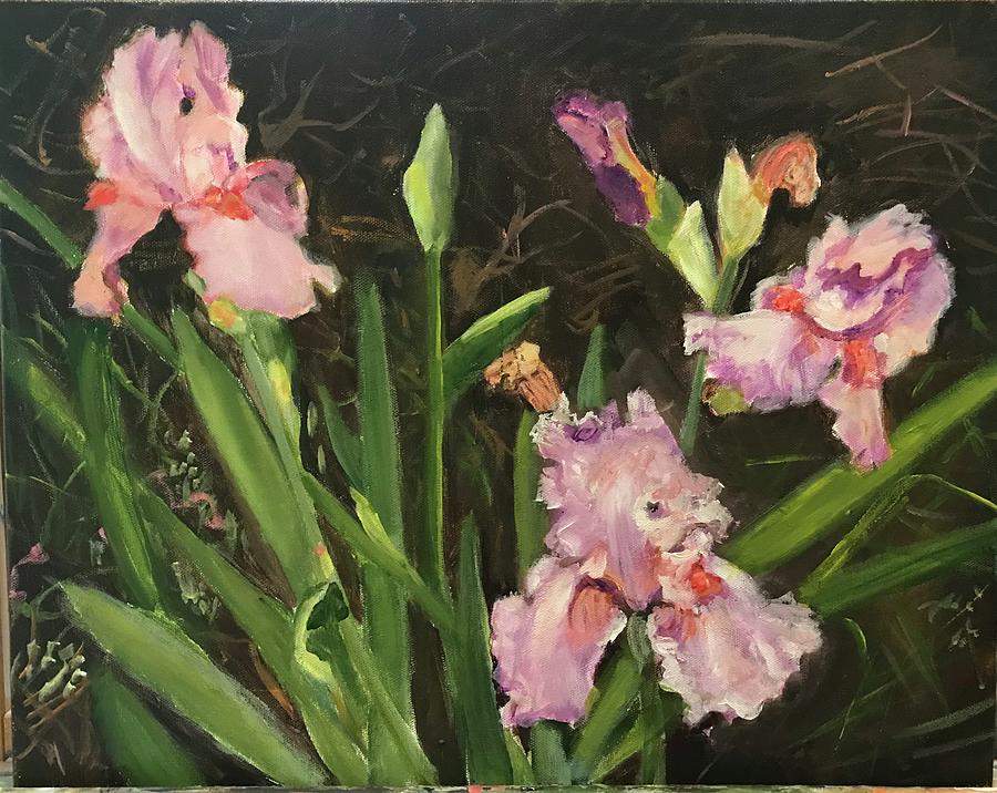 Iris Painting - Springtime by Gloria Smith