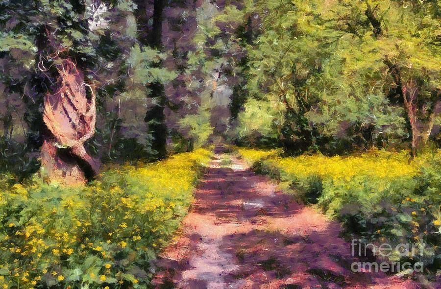 Springtime in Astroni National Park in Italy Painting by George Atsametakis