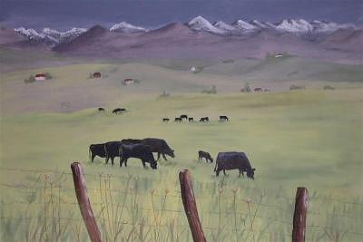 Oregon Painting - Springtime In Baker County by Dora Gourley Oregon Painting - Springtime In Baker County by Dora Gourley