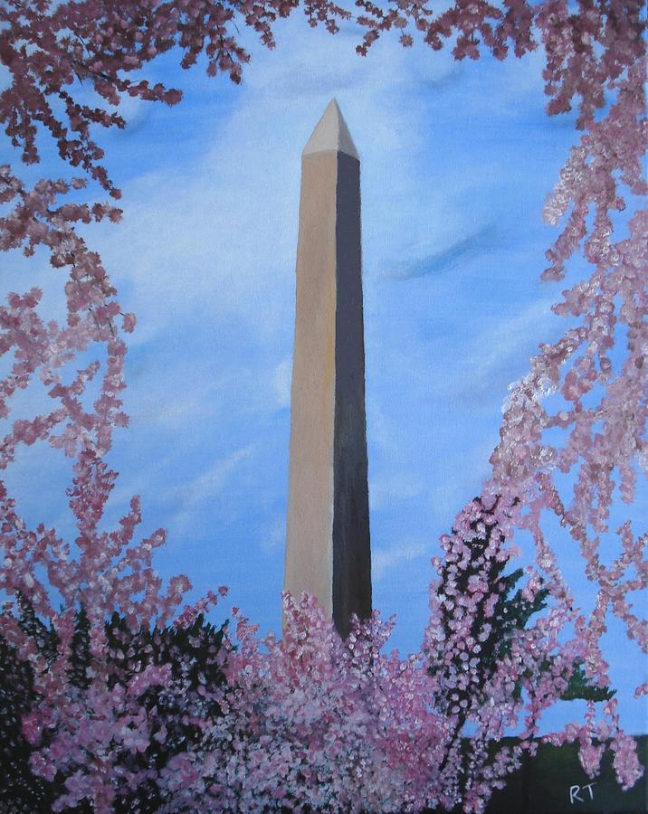 Washington Monument Painting - Springtime in DC by Rita Tortorelli