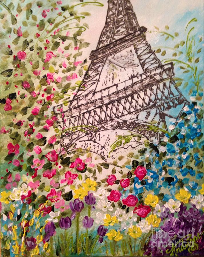 Springtime in Paris Painting by Angela Anderson