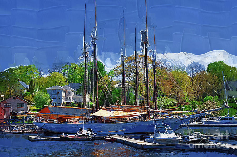 Springtime In The Harbor Digital Art by Kirt Tisdale