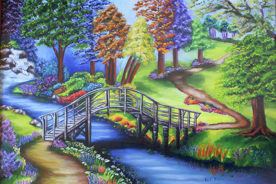 Springtime in the Park Painting by Theresa Cangelosi
