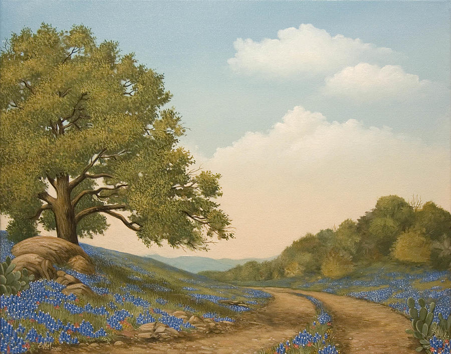 Springtime near San Antonio Painting by Norman Engel