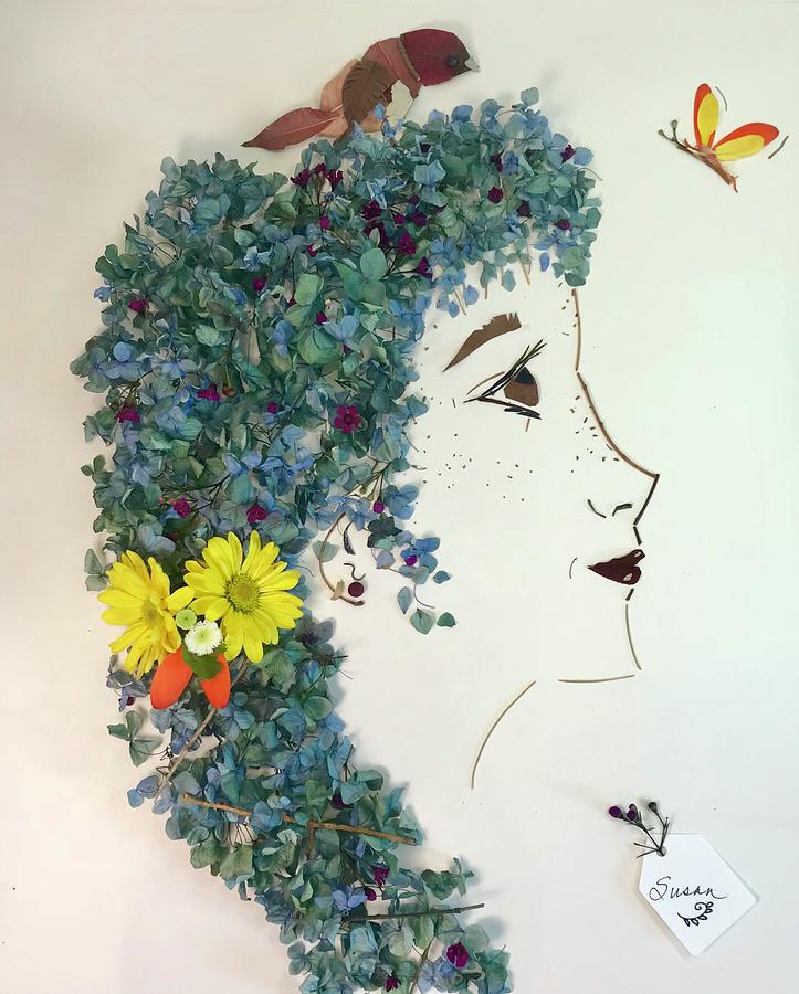 Flower Mixed Media - Springtime of her youth by Susan Combest
