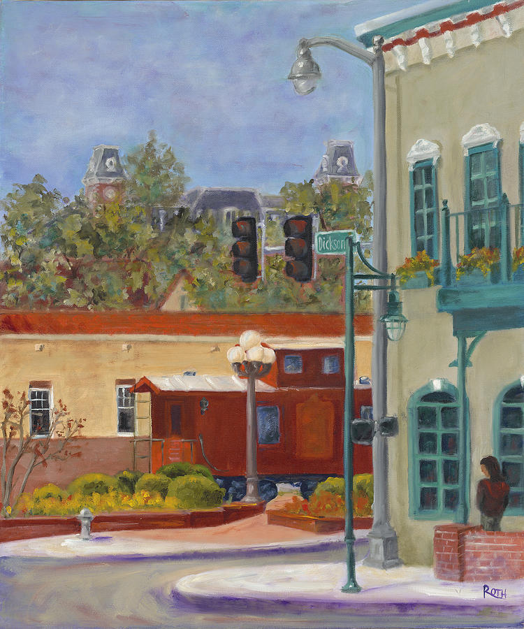 Architecture Painting - Springtime on Dickson Street by Theresa Roth