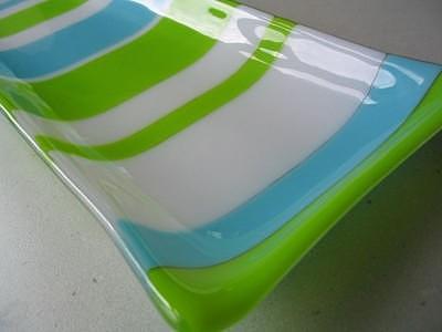 Fused Glass Glass Art - Springtime Platter by Sarah Merrion Fused Glass Glass Art - Springtime Platter by Sarah Merrion